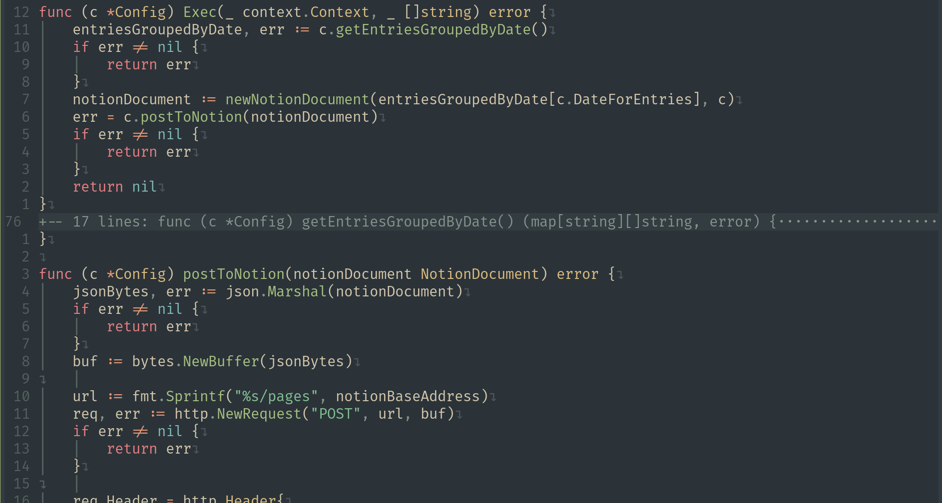 Code folding in Neovim